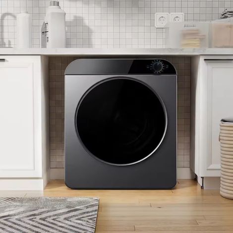 Fuleadture Sèche-linge haute performance, chauffage en céramique PTC et tambour en acier inoxydable, 4 programmes, boîtier PCM, capacité nominale : 3 kg-noir (1/5)