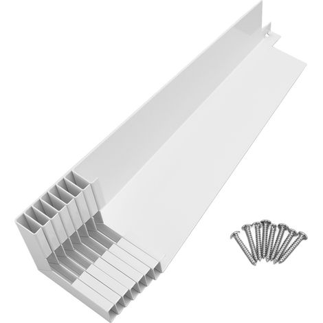 Coins de revêtement en aluminium, garniture d'angle extérieur de 8 pouces avec vis pour programme d'esthétique extérieure de la maison blanc 8 pièces. (1/5)