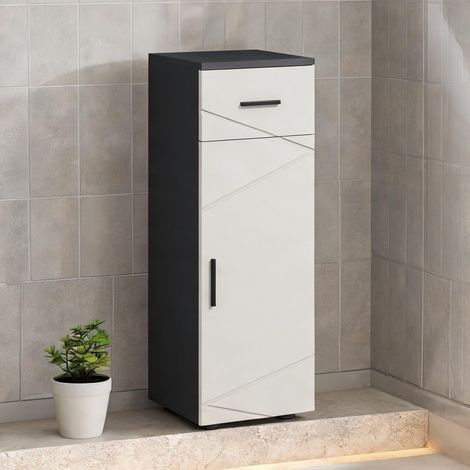 Meuble colonne salle de bain 30 x 30 x 82 cm avec tiroir (1/5)