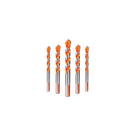 ( 6/6/8/10/12MM) 5pcs Triangle Buster MultiPurpose Shank Carbide Drill Bits, Triangle Buster Shank Drill Bits for Concrete, Brick, Glass, Plastic and Wood