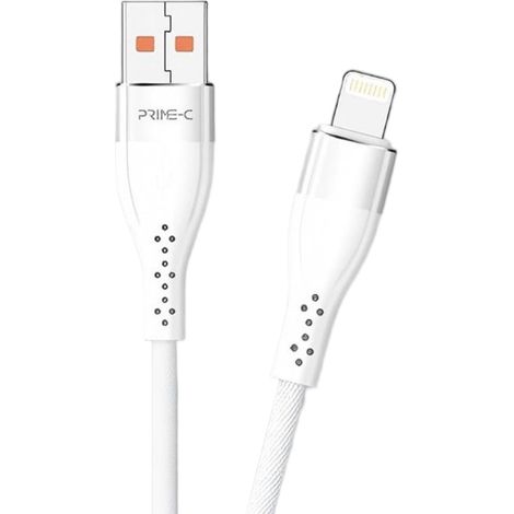 Câble de charge ultra-rapide, sortie maximale de 3,4 A, 1 mètre, câble en tissu tressé haute précision - blanc. (1/2)