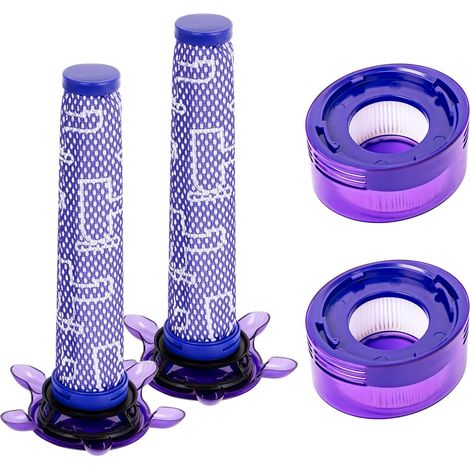 YanBan Remplacement avant et après le filtre, compatible avec Dyson V8 - Pièce de rechange n° 965661-05 et 967478-05 (1/4)