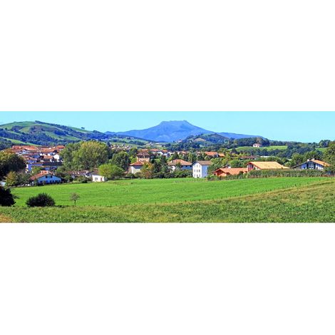 Tableau sur toile Espelette 30x97 cm - Impression sur Toile Murale Décorative - Image imprimée en HD sur Toile - Toile sur Châssis en Bois FSC - Fabriqué en France