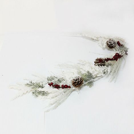Ghirlanda addobbi natalizi decorazioni per casa di Natale 145cm (1/4)