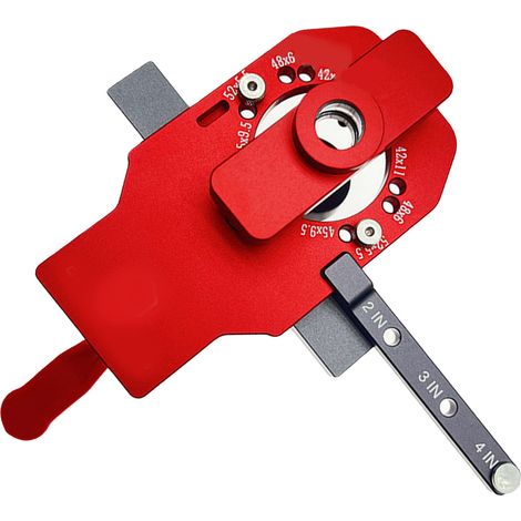 Kit de gabarit de perçage pour charnières de 35 mm, comprenant un guide de perçage réglable et des outils. (1/5)