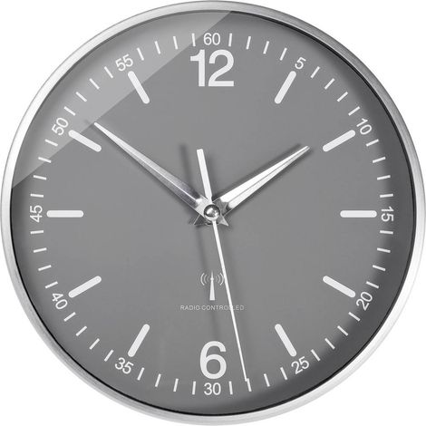 Horloge murale TFA Dostmann 60.3503 radiopiloté(e) 19.5 cm x 50 mm aluminium (1/3)