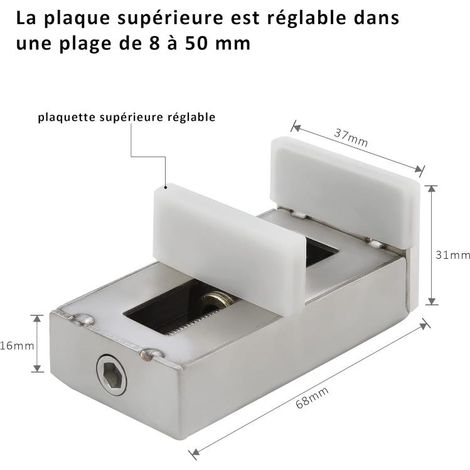 Confezione da 2 serrature di sicurezza per telaio porta in lega di alluminio per finestre scorrevoli (1/3)