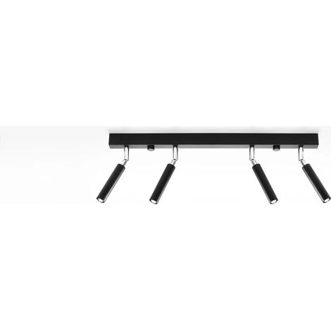Regleta Koin negro, 4 luces (1/4)