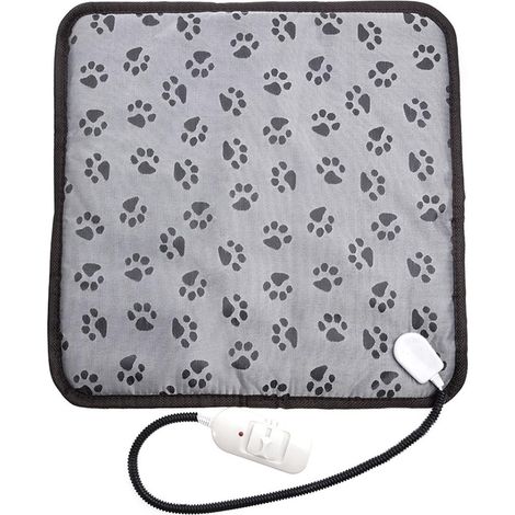 Tapis Chauffant Chien Chat Imperméable, 45x45cm Coussin Chauffant Electrique pour Animaux Domestiques, 3 Réglages de Température, Tapis Thermique pour Chats et Chiens de Petite Taille et âgées (1/5)