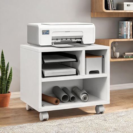 Meuble de rangement de bureau branco 40 x 30 x 36 cm (1/5)