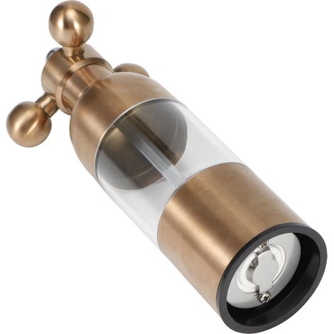 Gewürzmühle aus Edelstahl für Pfeffer, Salz und andere Gewürze – Küchenhelfer zum Mahlen von Gewürzen – Roségold (1/5)
