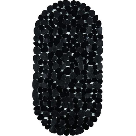 King Home INNENTEPPICH STONE BLACK OVAL PVC 67x34 cm (1/4)