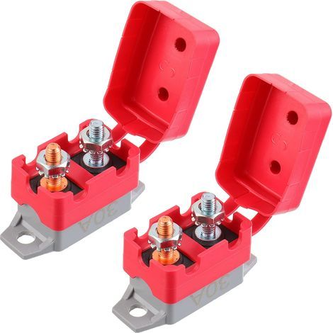 30A disjoncteur de remise à zéro automatique 12V - 24V avec boulons de goujon de recouvrement pour chargeur de batterie, camion, moteur de voiture et plus (2 off) (1/5)