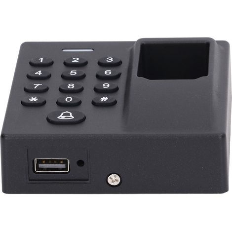 Serrure biométrique à empreinte digitale USB rechargeable pour portes de bureau et résidentielles, 12V DC (1/5)