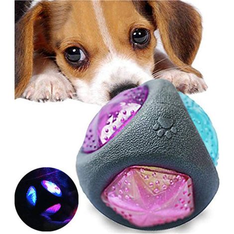 Rubber dog ball, bite-resistant dental toy for puppies, pet molar training (1/5)