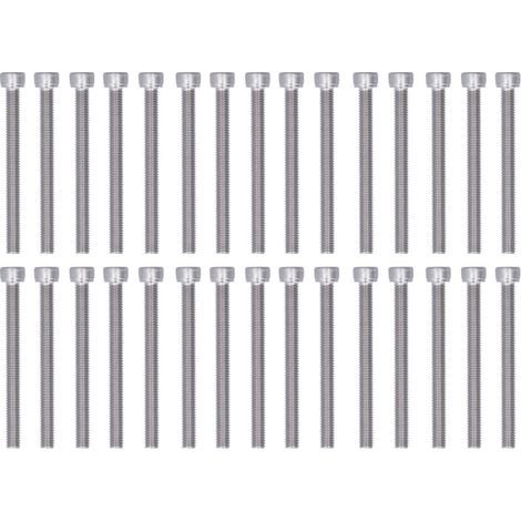 30 vis à tête cylindrique creuse hexagonale A2-70 en acier inoxydable 304 de qualité marine, M6x80 (1/5)