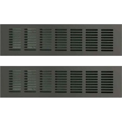 Grille de ventilation rectangulaire 80-300 mm, lot de 2, pour une circulation d'air optimale, idéale pour maison et bureau (1/5)