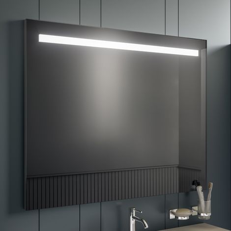 Inda - Lea LED-Spiegel 80x80cm mit Draht und satiniertem Rahmen