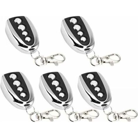 Lot de 5 ouvre-porte de garage électrique à télécommande, 433 MHz pour clonage de portail, de garage, de clonage électrique universel (1/4)