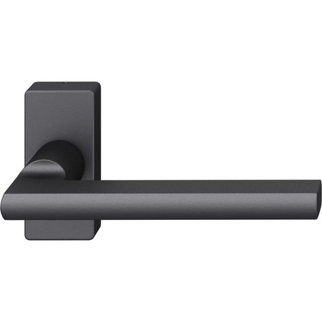 FSB Rahmentürdrücker 09 1035 Hochhaltefeder B eckige Rosette Aluminium schwarz (1/3)