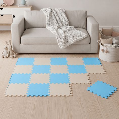 18 Teile Baby Kinder Puzzlematte ab Null - 30x30 Puzzle Spielmatte Krabbelmatte (1/5)