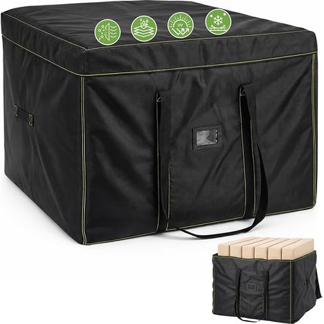 Square Storage Bag for Garden Cushions, Packing Bag, Moving Bag, Waterproof Oxford Fabric, 80 x 80 x 60 cm (1/5)
