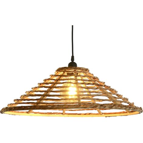 Plafonnier Rotin 57X57X22 Naturel Marron (1/5)