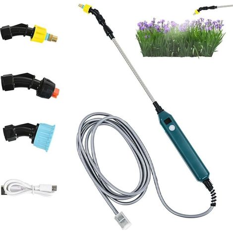 2400 mAh electric sprayer with 3 adjustable nozzles – 5 m flexible hose – Digital display for battery level (1/5)
