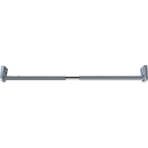 Corbetta Kleiderstange ausziehbar 700-1100mm, ø 19/22mm + Endkappen & Rohrträger (1/4)