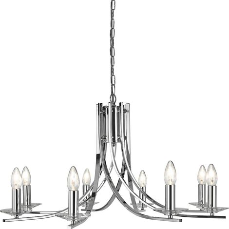 Searchlight Ascona - Lustre à 8 ampoules au fini chromé, E14 (1/4)