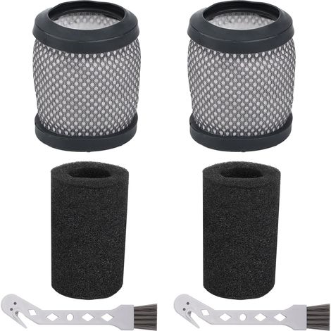 2 Pièces Filtres HEPA avec éponges pour Hoover T116/H-Free 100 Series, pièces de Rechange Accessoires Filtres Lavables (ref.35602170) pour Hoover, 2 Brosses (1/5)