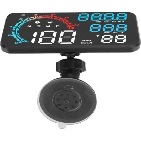 GPS-Tachometer, Geschwindigkeitswarnung, Müdigkeitswarner, robustes HD-Display, Head-up-Display (HUD), universell für Autos geeignet, leuchtende Farben (1/5)