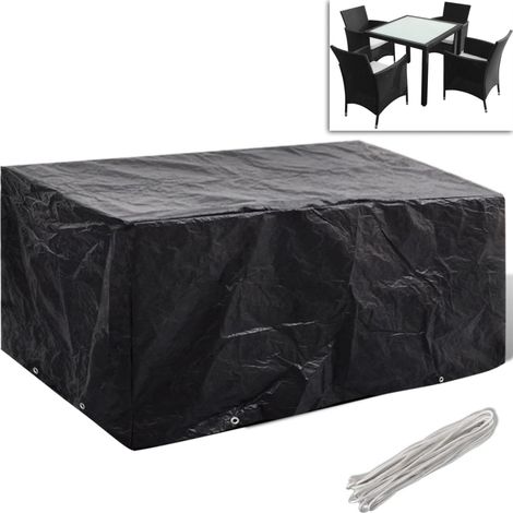 Maison Exclusive - Coperture Arredi Giardino 2pz Polyrattan 4 Persone 180x140cm