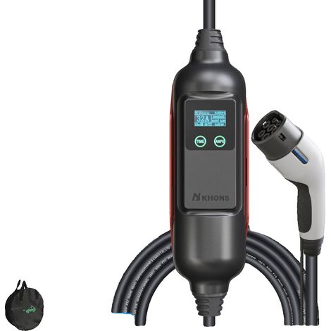 Cargador para vehículos eléctricos, conector tipo 2, resistente a la intemperie IP65, 22 kW 32 A trifásico, TIPO 2 (1/2)