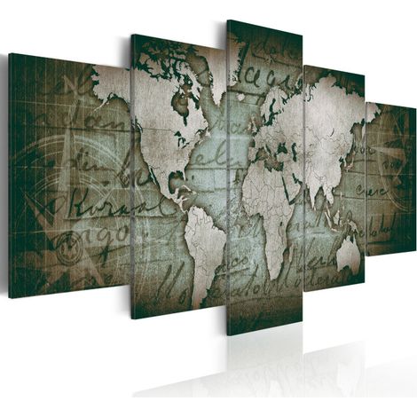 Tableau Imprimé "Emerald Map" 100 x 200 cm (1/2)