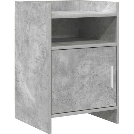 Tables de chevet Gris béton 40 x 36 x 60 cm Bois d'ingénierie vidaXL (1/5)