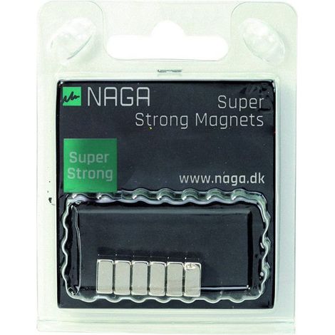 Aimants carrés - NAGA - Acier - 6 x 6 cm - Puissants - Métal (1/2)
