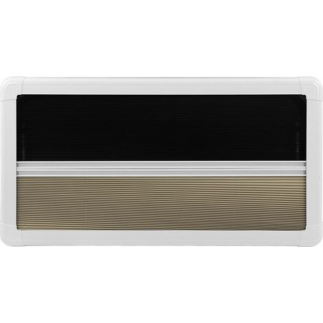 Fenêtre coulissante pour camping-car L1000 H500 mm avec rideau pare-soleil, angle d'ouverture de 75°, verre acrylique anti-UV, tige de support en alliage d'aluminium (1/5)