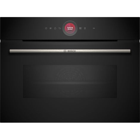 Bosch Serie 8 CMG7241B1. Dimensione del forno: Piccolo, Tipo di forno: Forno elettrico, Capacità interna forno totale: 45 L. Posizionamento dell'apparecchio: Da incasso, Colore del prodotto: Nero, ... (1/5)