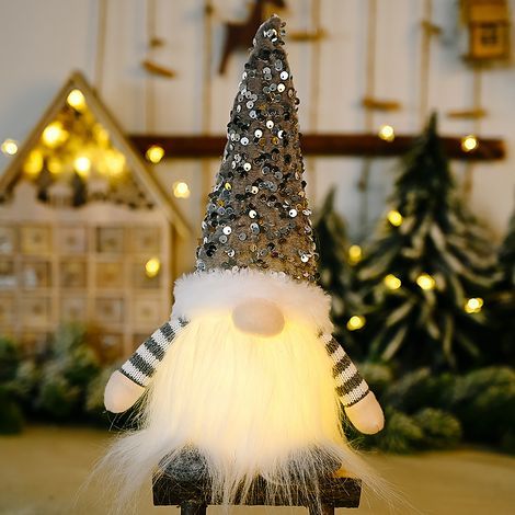 Swedish Christmas Gnome, Swedish Christmas Doll, Christmas Gnome, Handmade Faceless Christmas Doll, Giant Swedish Santa Claus, Scandinavian Christmas Elf for Party Holiday Table Decoration (grey) (1/4)