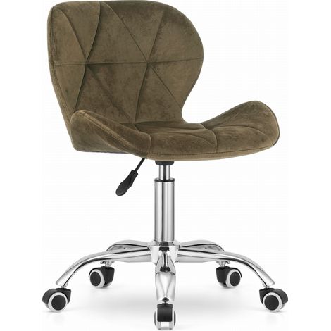 Sillón giratorio Avola de terciopelo - marrón (1/5)