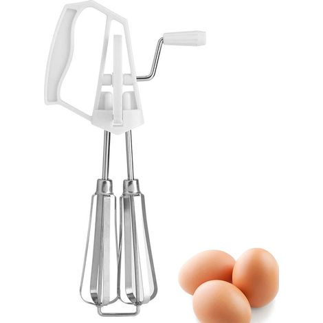1 Batteur manuel,Acier inoxydable,Double tête,Ergonomique,Cuisine,Pâtisserie (1/5)