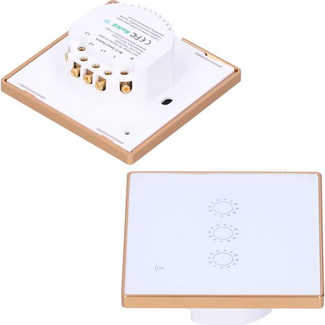 2200W British Standard Smart Switch Wireless Remote Control WiFi Remote Control Touch Switch 95-240VAC (S103-3) (1/5)