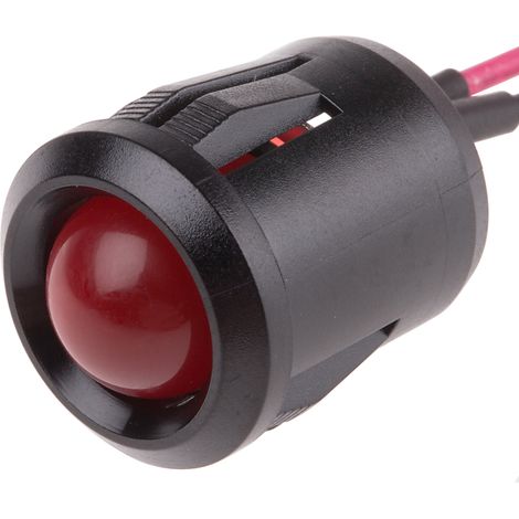 Voyant LED clignotante Rouge RS PRO, dia. 14mm, 24V c.c. ( Prix pour 1 )