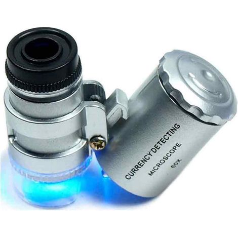 Loupe grossissante 60x pour bijoutiers, loupe de poche à boucle pour les yeux