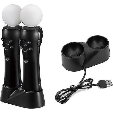 Chargeur de manette de jeu compatible avec la station de charge PS4 VR Move (compatible PlayStation 4). (1/5)