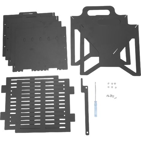 Grill à fente portable, pliable, à charbon de bois, barbecue pliable et détachable pour les voyages et les pique-niques en plein air. (1/5)