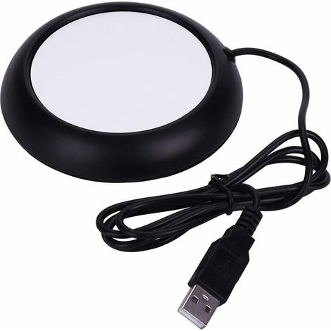 DEESSE SHOP - Réchauffeur de tasse de grain de bois d'usb chauffe-boissons de chaleur tapis de tasse de thé de bureau coussin chauffant noir (1/5)