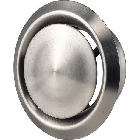 Valve Ronde En Acier Inoxydable - 125 Mm - Pour Entrée Et Sortie D'Air - 1 Pièce (1/5)