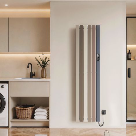 EMKE Radiateur électrique mural design 750 W, chauffage intelligent avec application, 6 modes, 1800 × 460 × 52 mm (1/5)